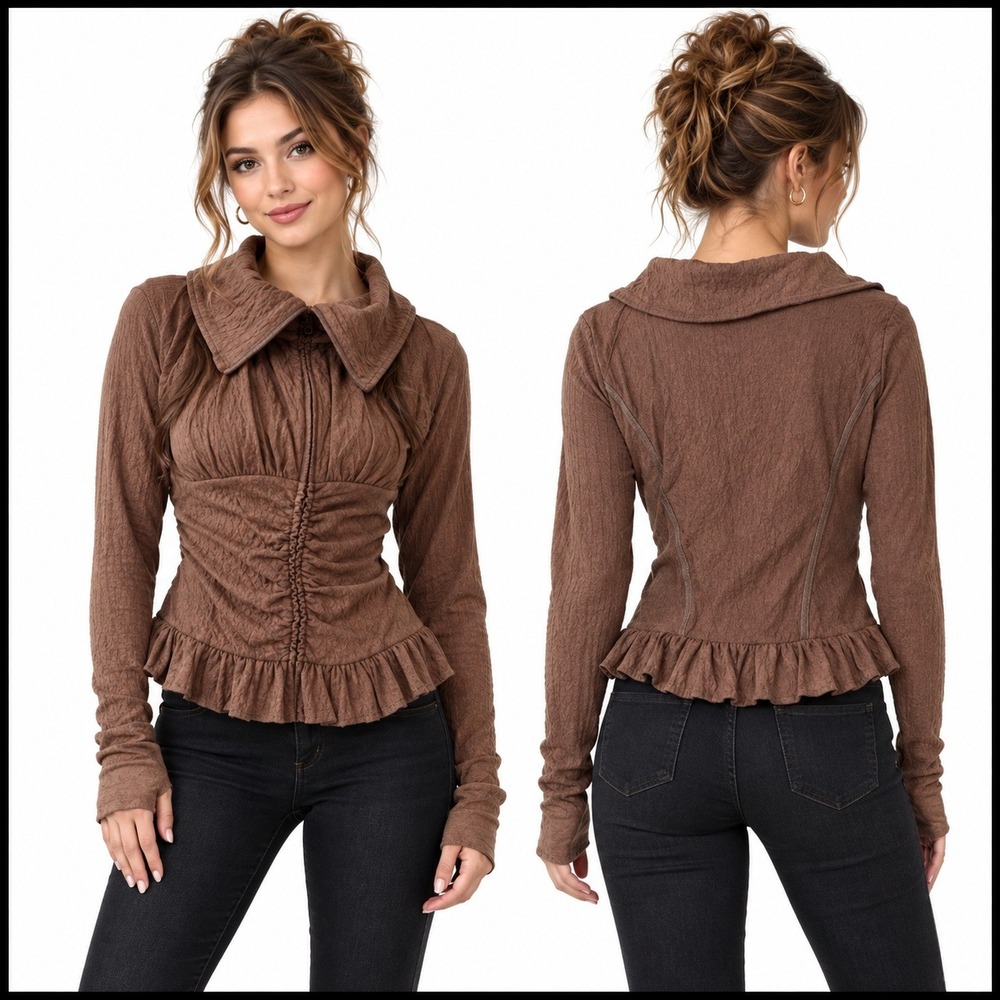 Matilda Jane Paint by Numbers Stealth Jacket Brown size S Small